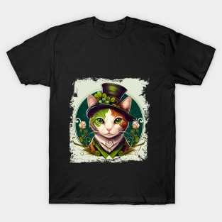 Beautiful Cat Lady St. Patrick's Day T-Shirt